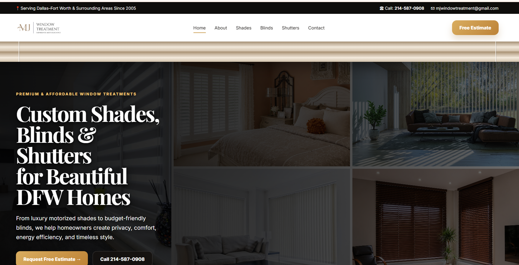 MJ Window Treatment Website